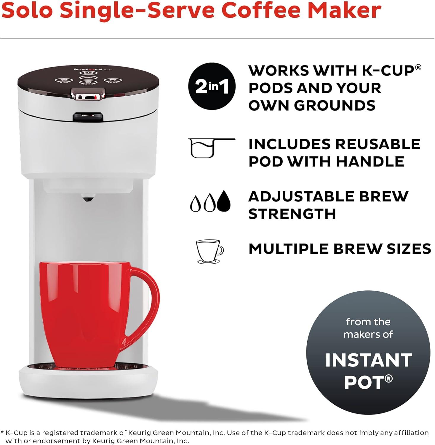 Instant Pot K-Cup White 8-12oz Drip Coffee Maker