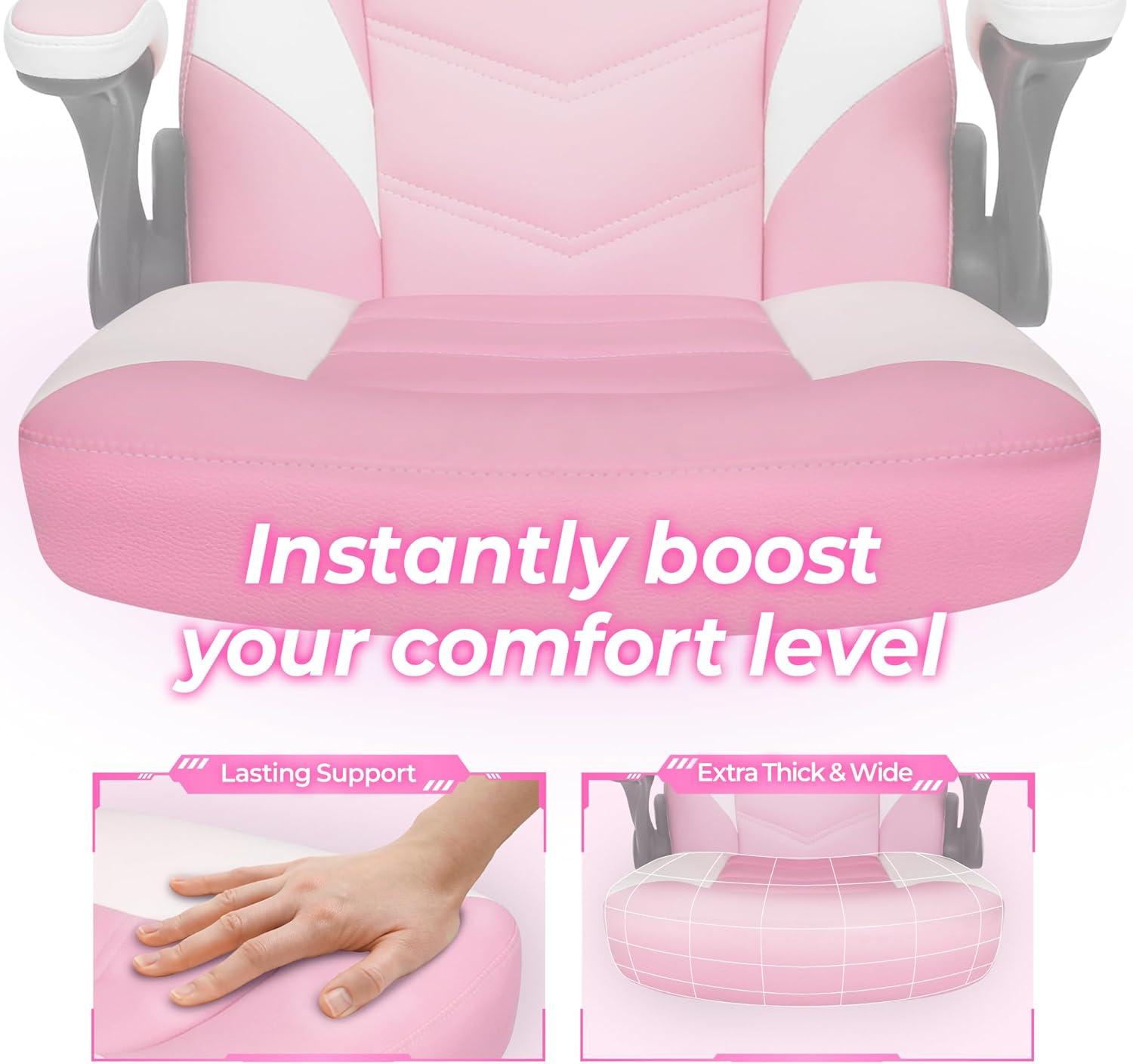 Neo Chair N-GEN Adjustable Ergonomic Faux Leather Swiveling PC & Racing Game Office Desk Chair with Flip-Up Arms