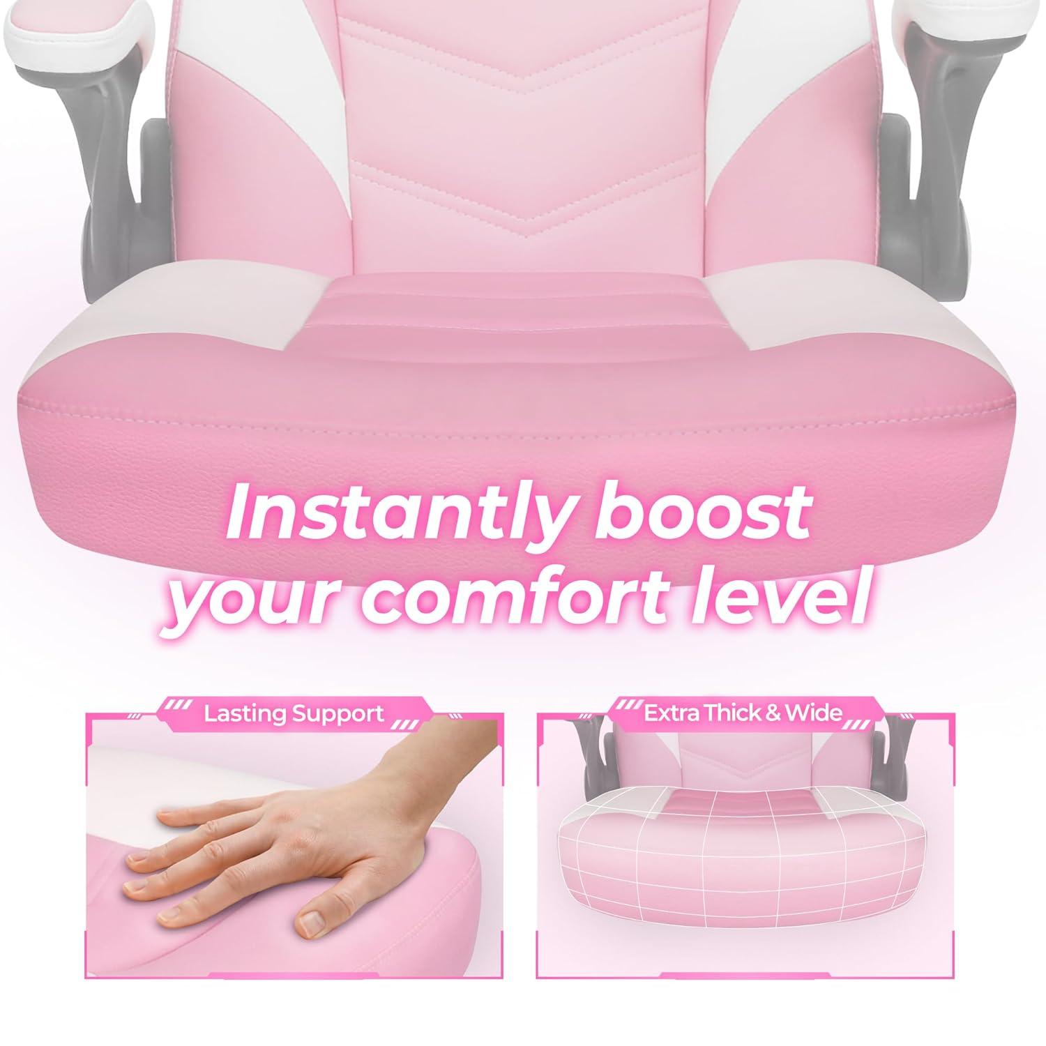 Neo Chair N-GEN Adjustable Ergonomic Faux Leather Swiveling PC & Racing Game Office Desk Chair with Flip-Up Arms