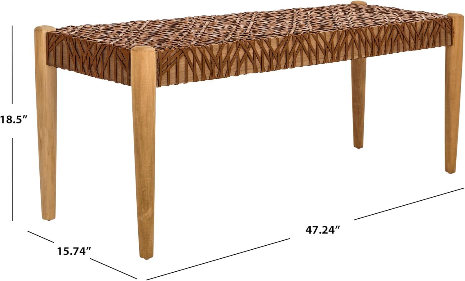 Kazbah 47" Genuine Leather Bench