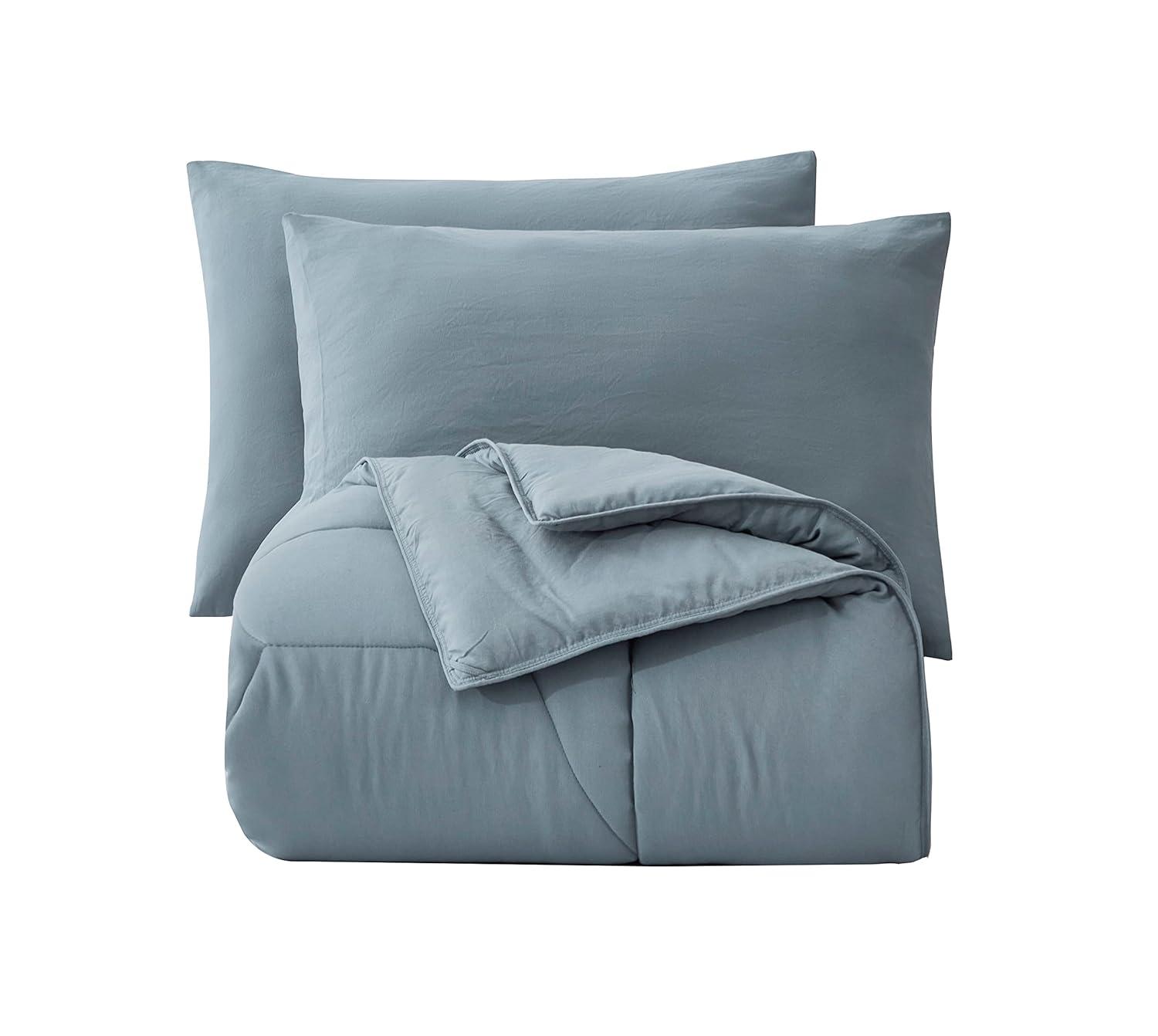 Chezmoi Collection Washed Microfiber Bedding Honeycomb Comforter Set