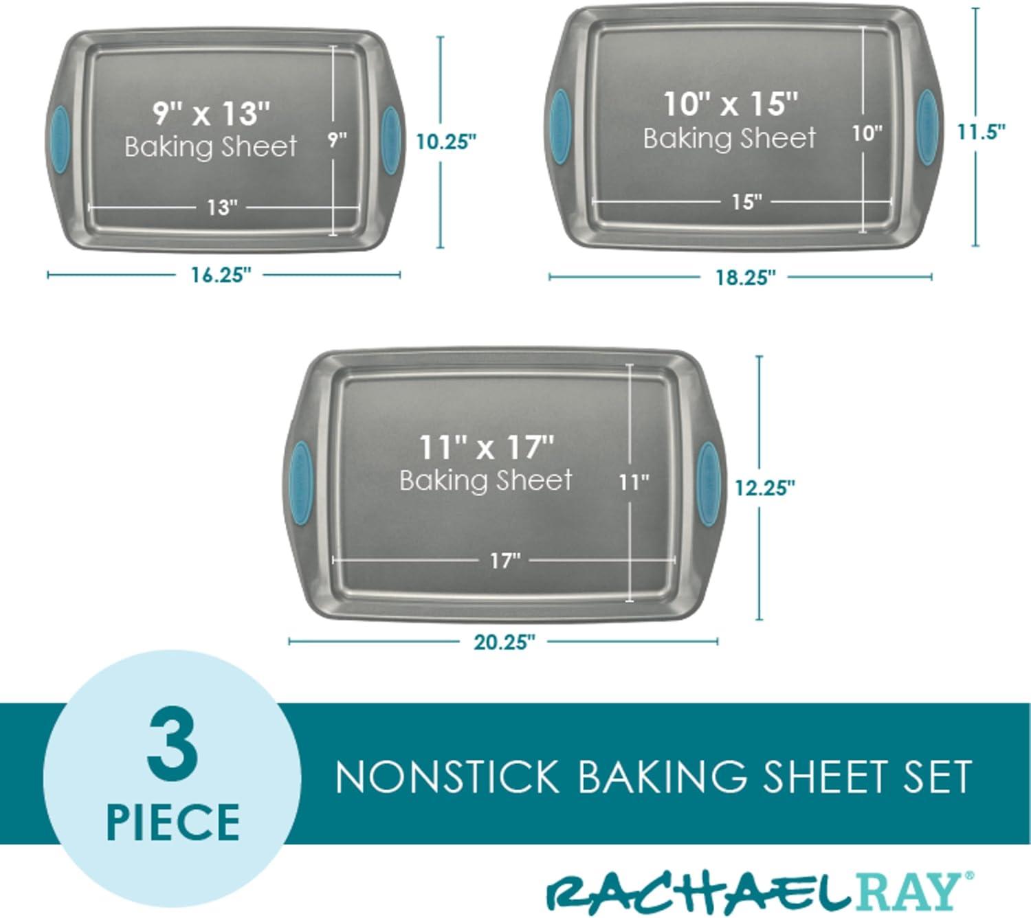 Rachael Ray Rachael Ray Nonstick Bakeware Cookie Pans / Baking Pans Set, 3 Piece
