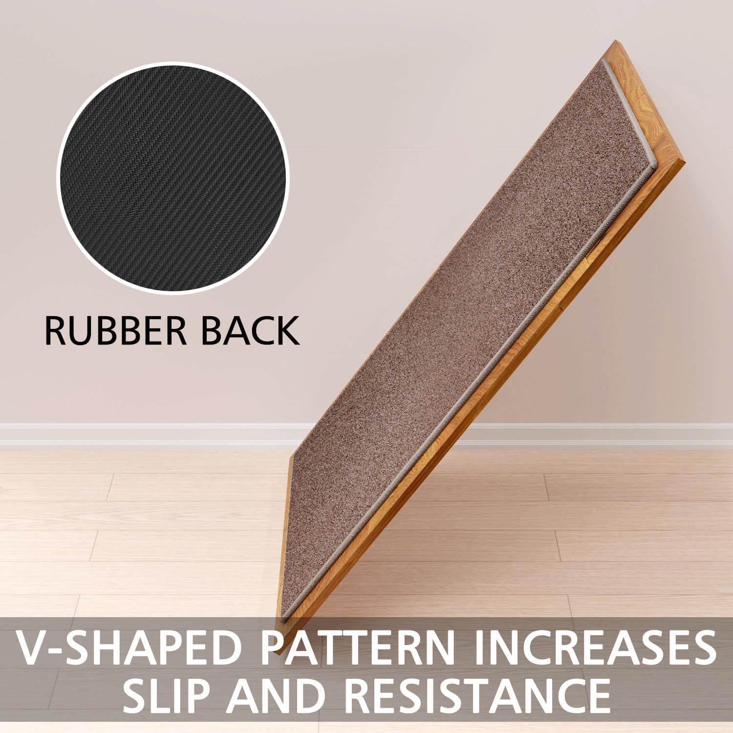 Kitchen Mat Set of 2 PCS, Cushioned Non Slip Rugs for Kitchen Floor, Absorbent Runner Comfort Standing Mats Washable for Kitchen, Office, Home (Brown, 17.3"x47"+17.3"x30")