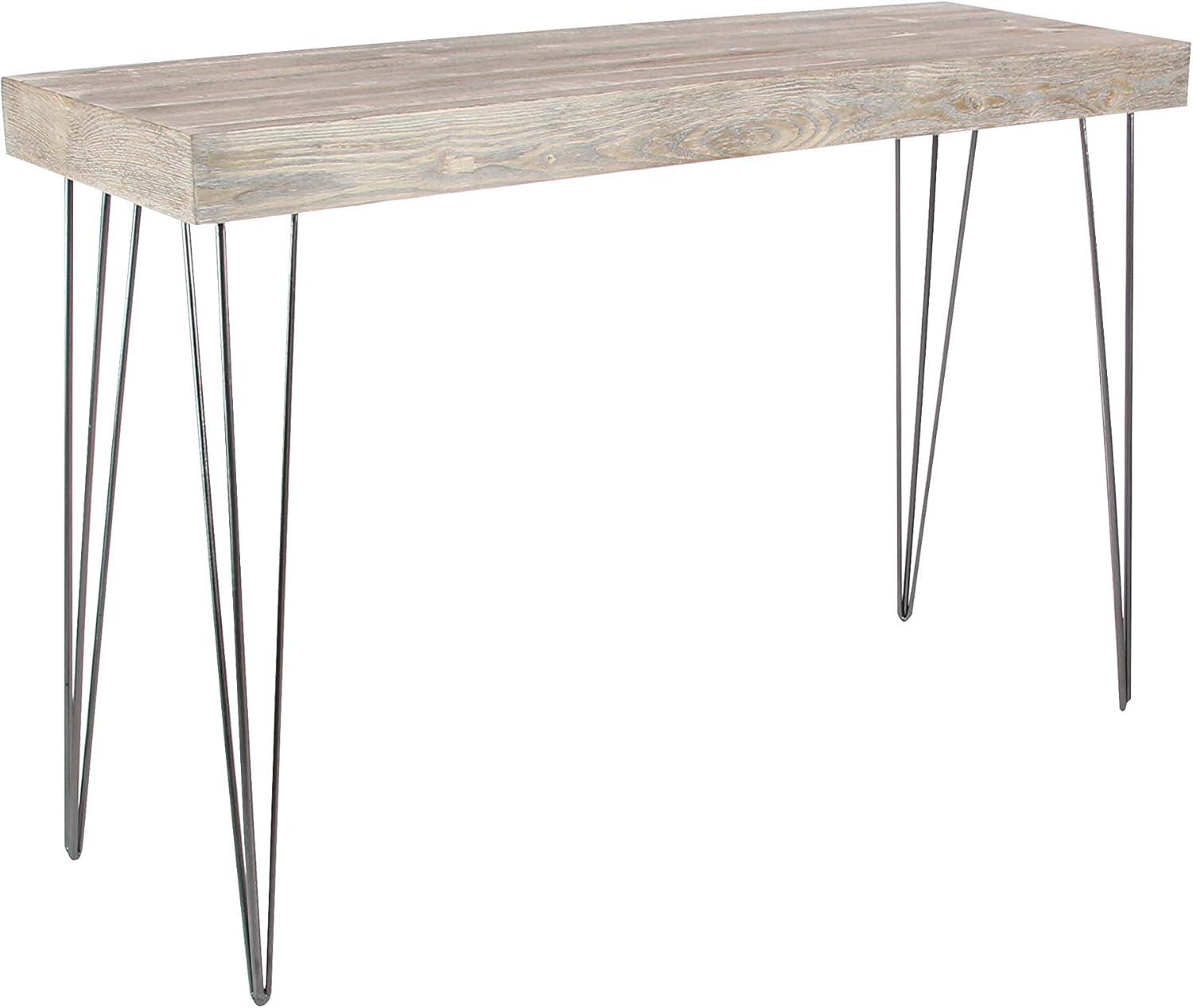 Modern Wood and Metal Console Table with Storage, 47'' Brown