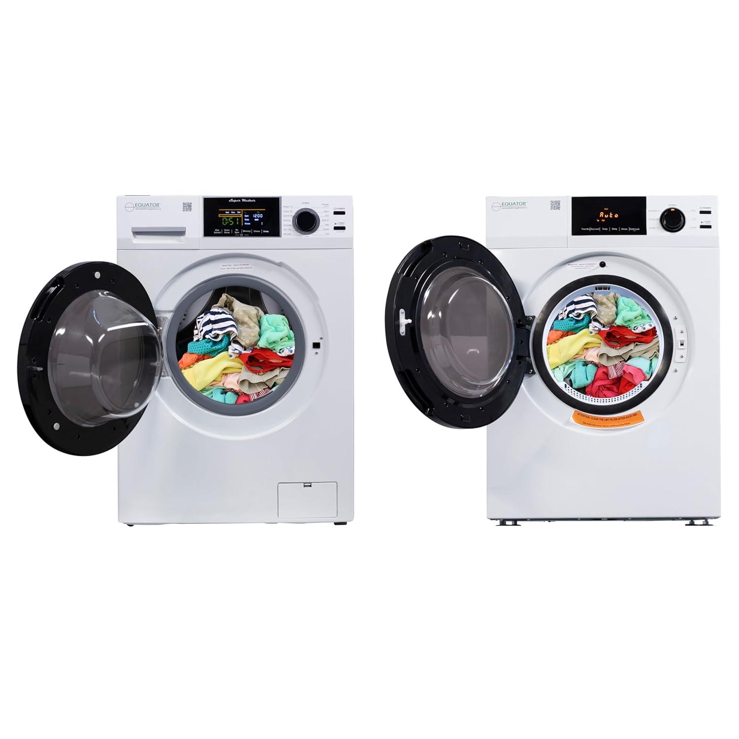 Equator DELUXE LAUNDRY SET Digital Washer 1.9cf 110V Vented Dryer 4cf 110V (Side by Side)