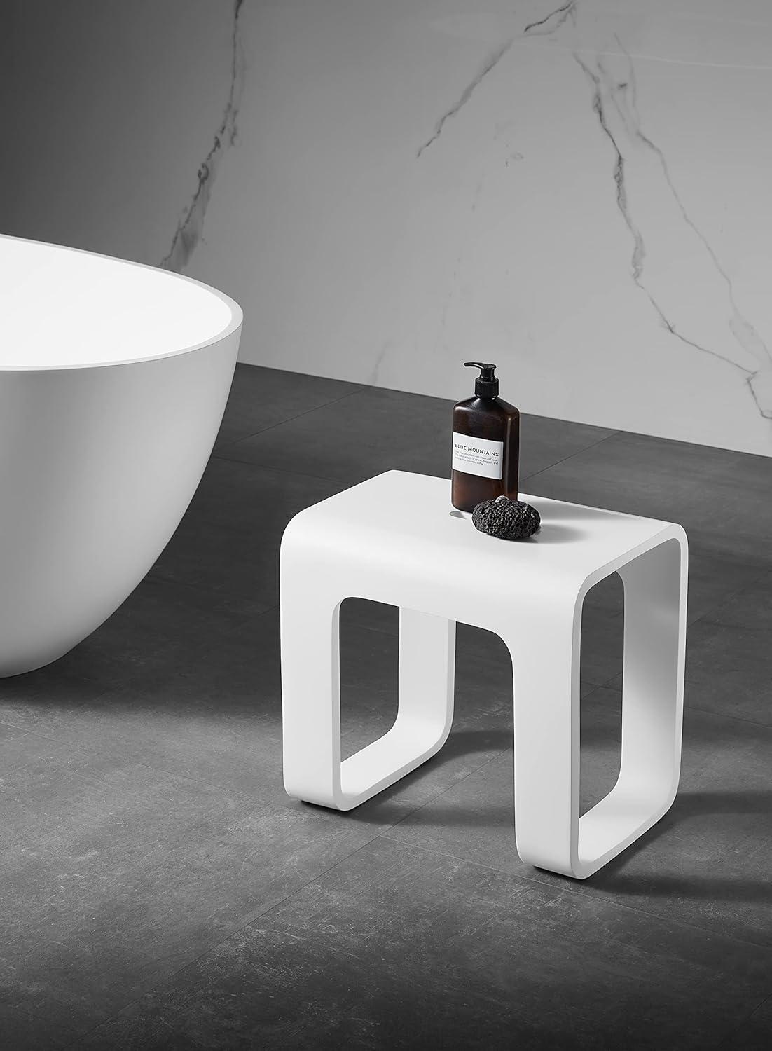 Kingston Brass Descanso Solid Surface Bathroom Stool