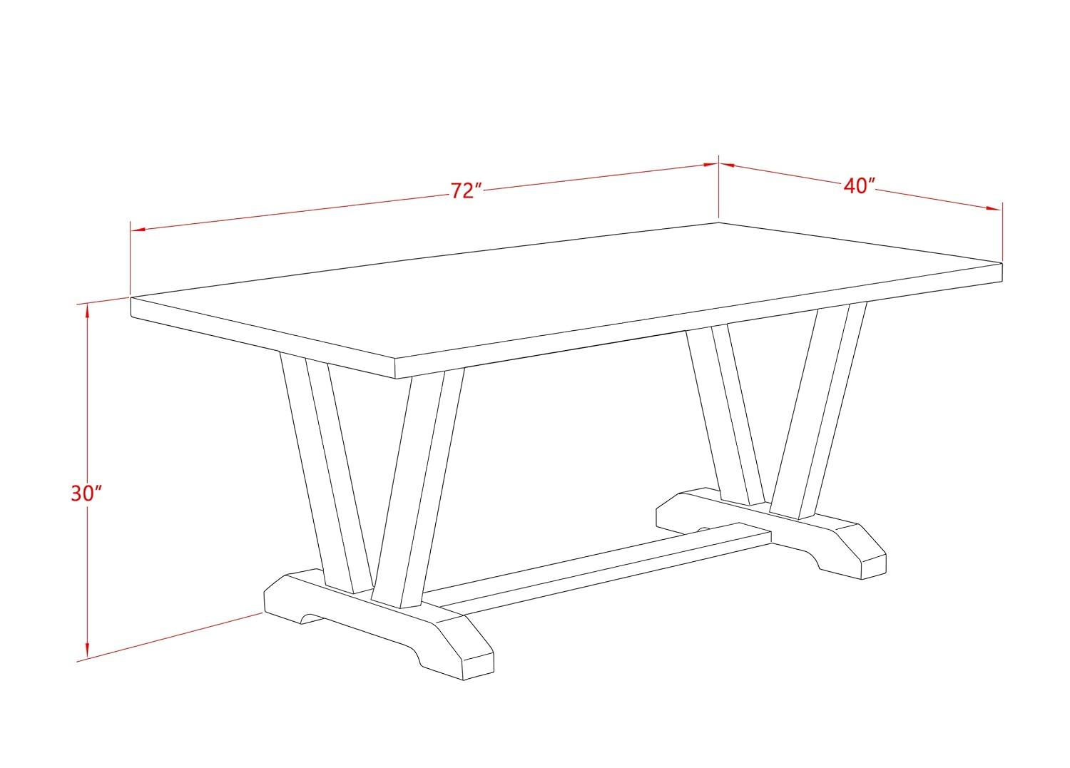 - Person Trestle Dining Set