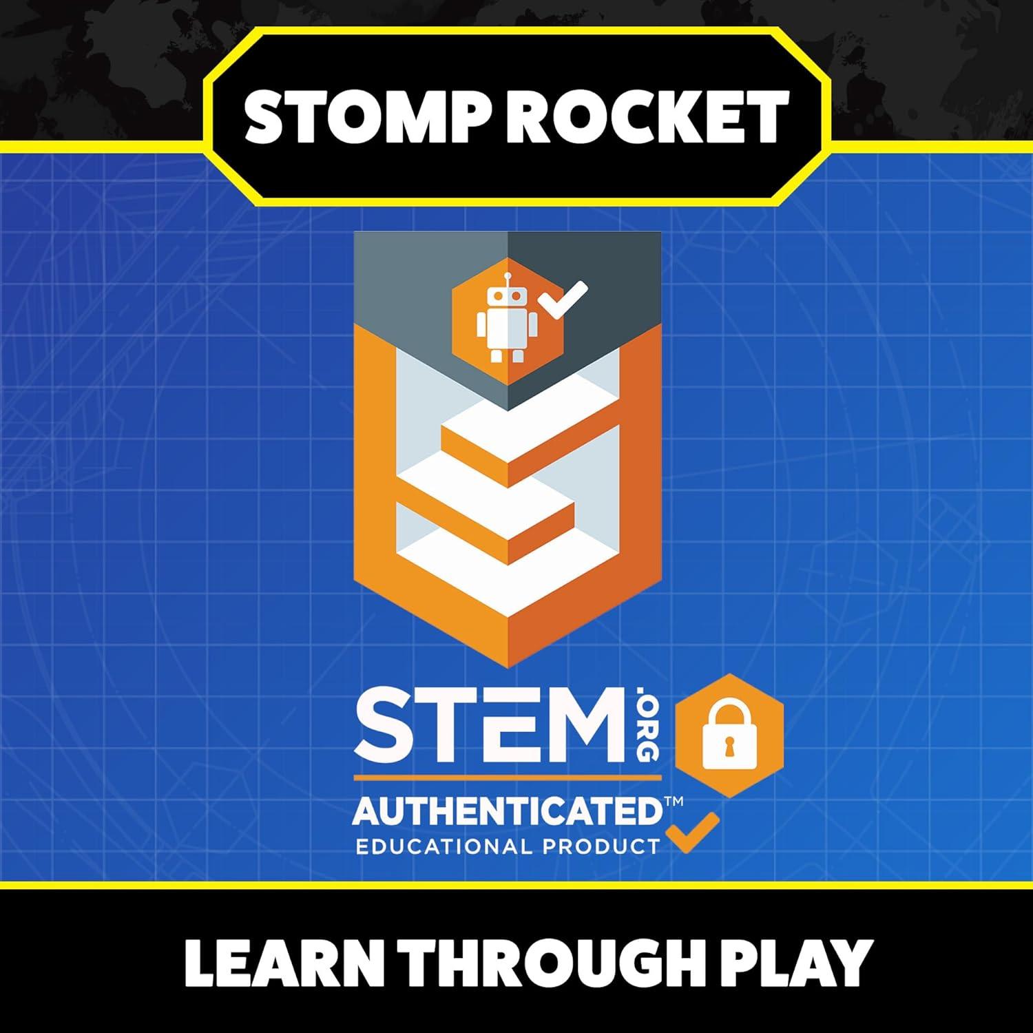 Stomp Rocket Dueling Launcher Set with 8 Red and Blue Foam Rockets