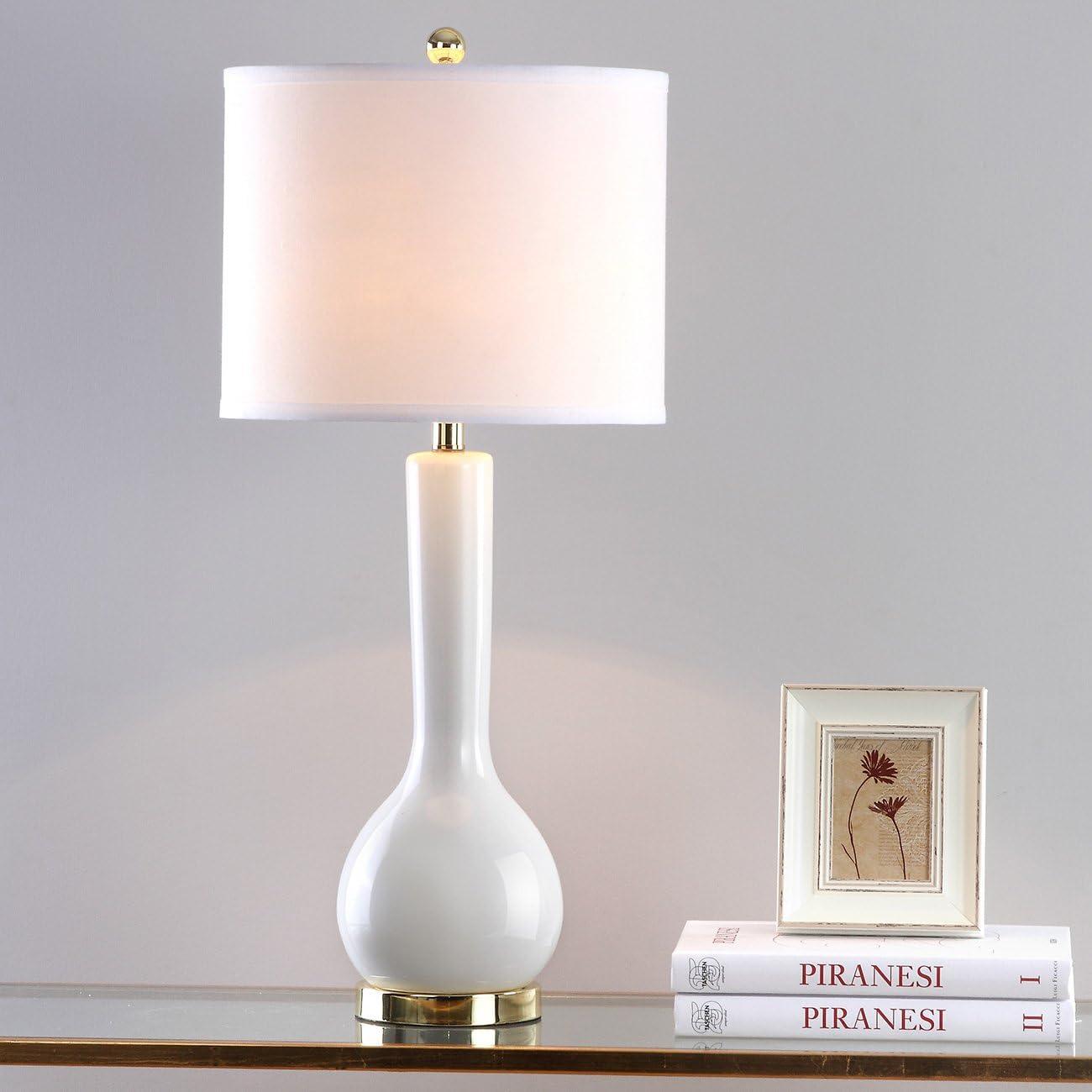 Mae Long Neck Table Lamp - 30.5 Inch Height - LIT4091 - White - Safavieh