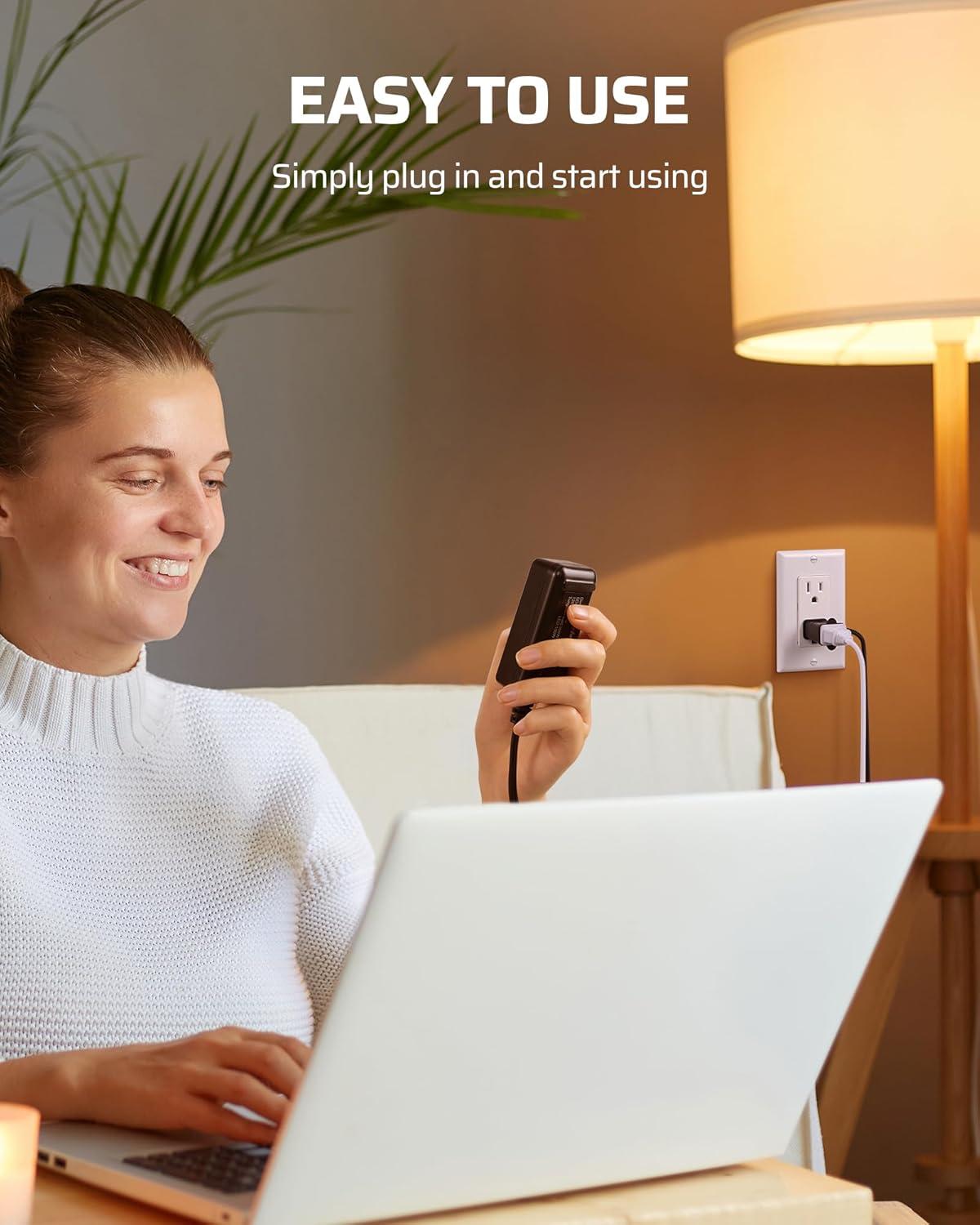 Black Full Range Slide Control Table Lamp Dimmer Switch