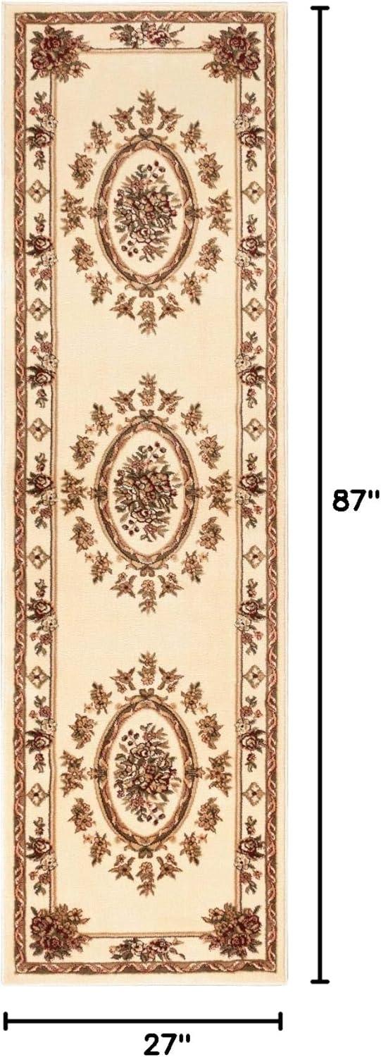 Well Woven Pastoral Medallion French European Floral Formal Traditional Modern Classic Thick Soft 5'3" x 7'3" Red Area Rug