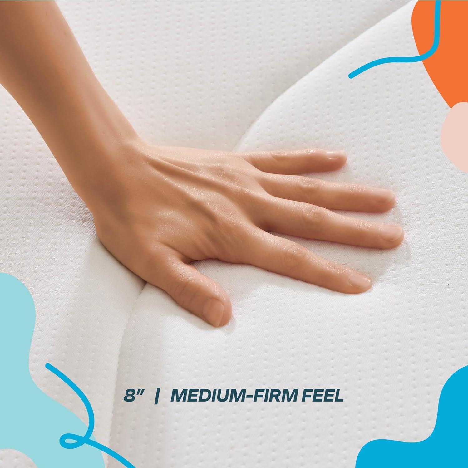 Linenspa Essentials 8 In. Firm Gel Memory Foam Hybrid Mattress