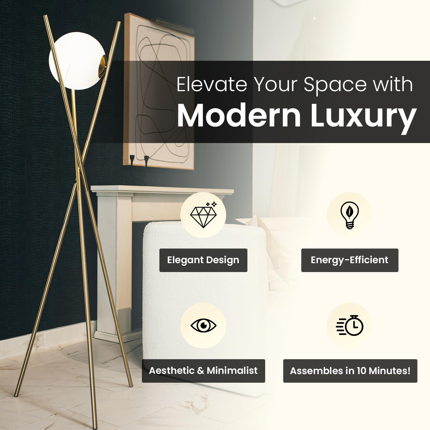 Ozarke Solstice Floor Lamp - Gold