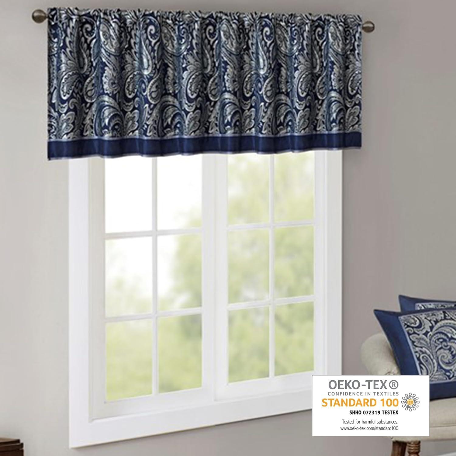 Madison Park Aubrey Jacquard Single Window Valance