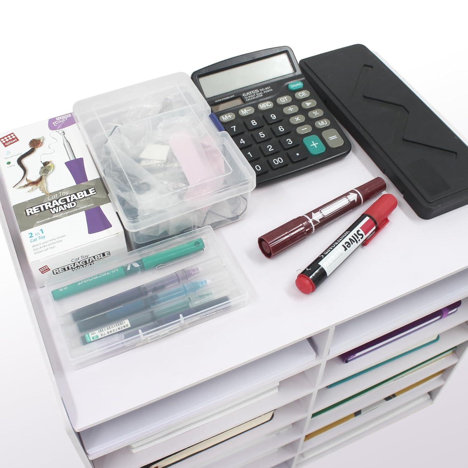 SONGWAY File Sorter Organizer for Desk - Literature Organizer 12-Slot, Student Mailbox for Classroom, Countertop Mail Organizer, Paper Storage Organizer for Home Office School