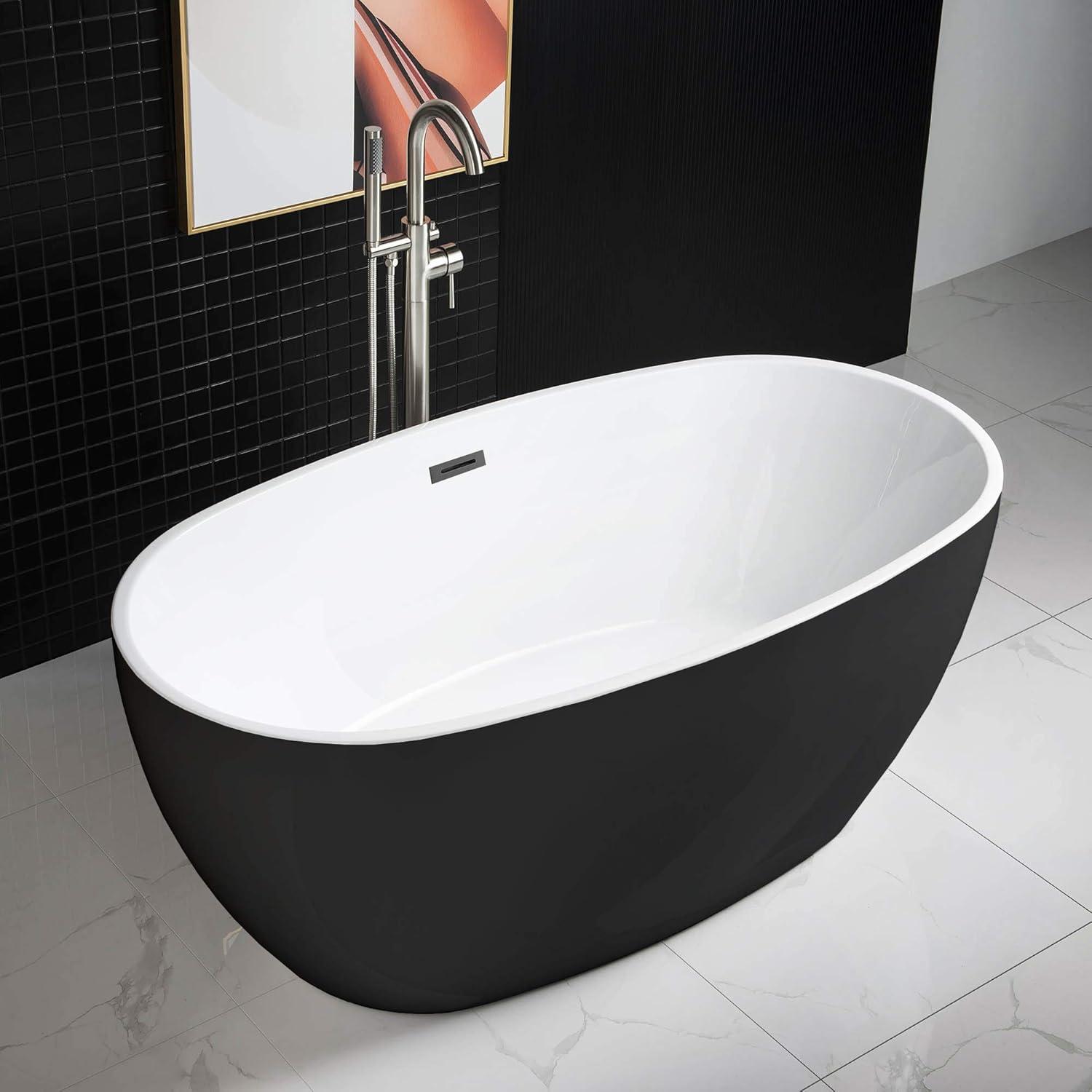 Ember 59'' x 31.5'' Freestanding Soaking Acrylic Bathtub