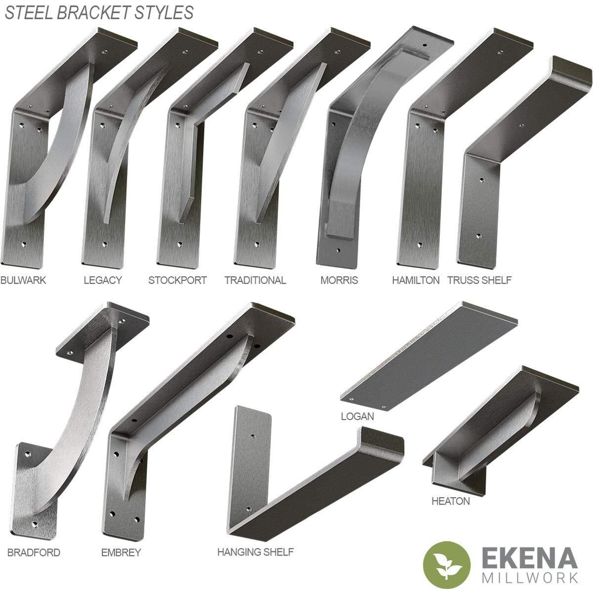 Ekena Millwork Steel Hanging Shelf Bracket