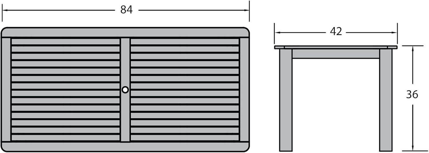 Highwood 42" x 84" Rectangle Dining Table - Counter Height, Outdoor, Eco-friendly, Synthetic Wood