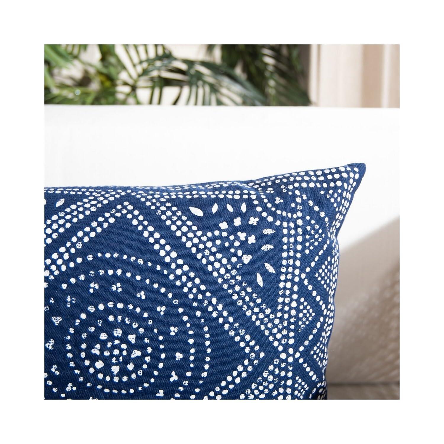 Valenti Pillow - Blue/White - 12"X36" - Safavieh