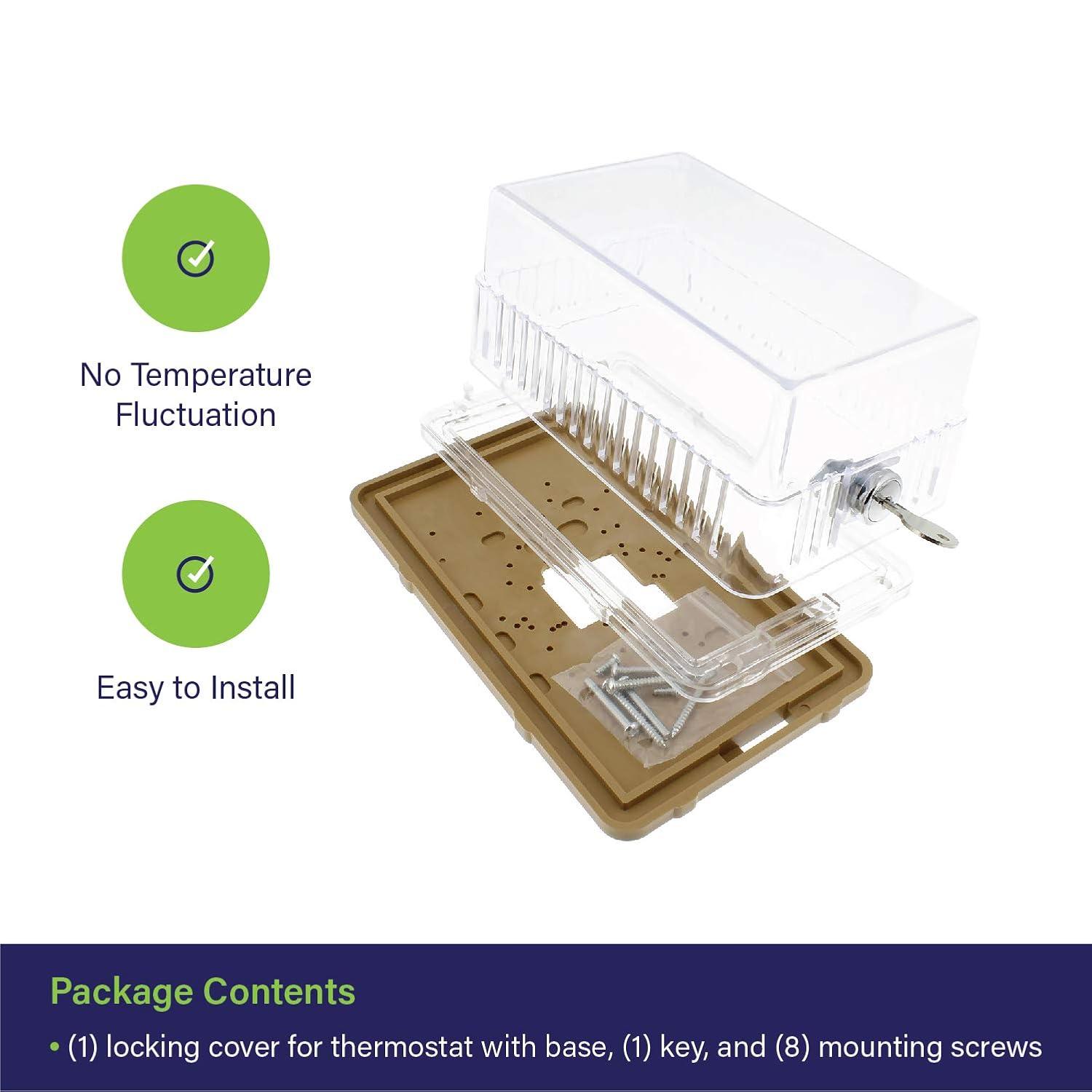 BISupply AC Thermostat Cover with Lock M 1pk - Wall AC Panel Lock Box with Key