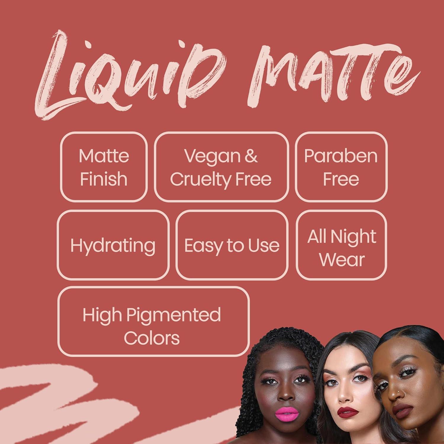 The Lip Bar Vegan Matte Liquid Lipstick - Rebel - 0.24 fl oz