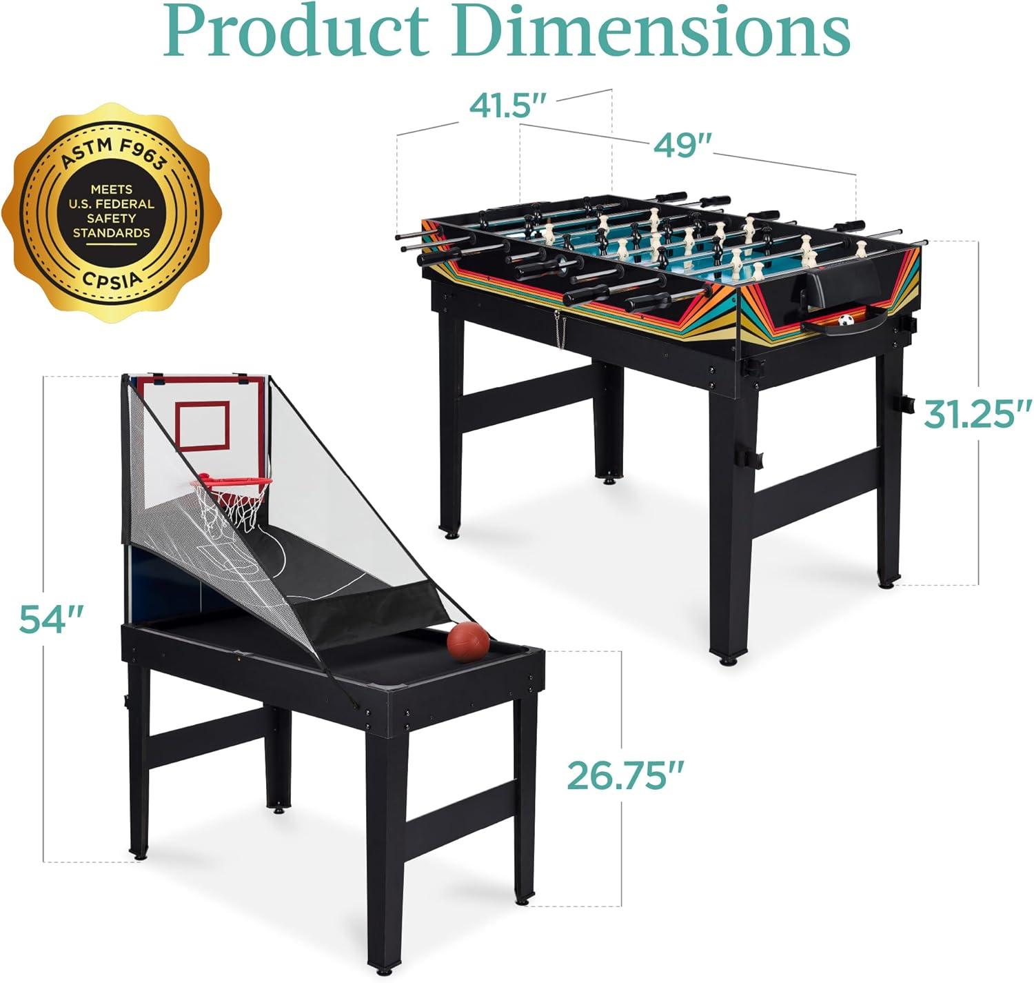 Best Choice Products 13-in-1 Combo Game Table Set w/ Ping Pong, Foosball, Basketball, Hockey, Archery - Arcade