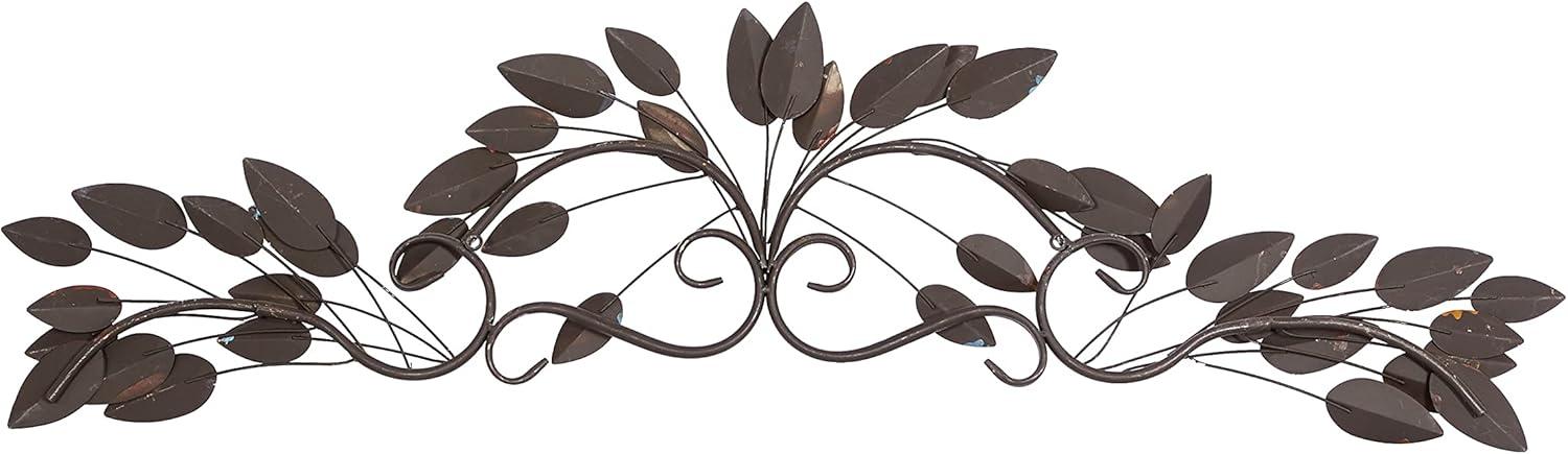 DecMode Multi Colored Metal Leaf Wall Decor