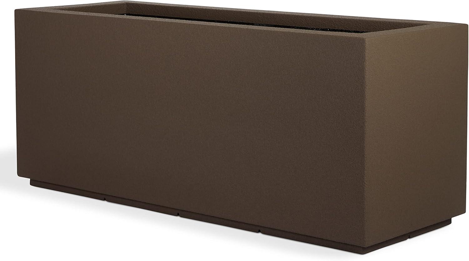 Milan Extra Large Chocolate Brown Polymer Rectangular Planter