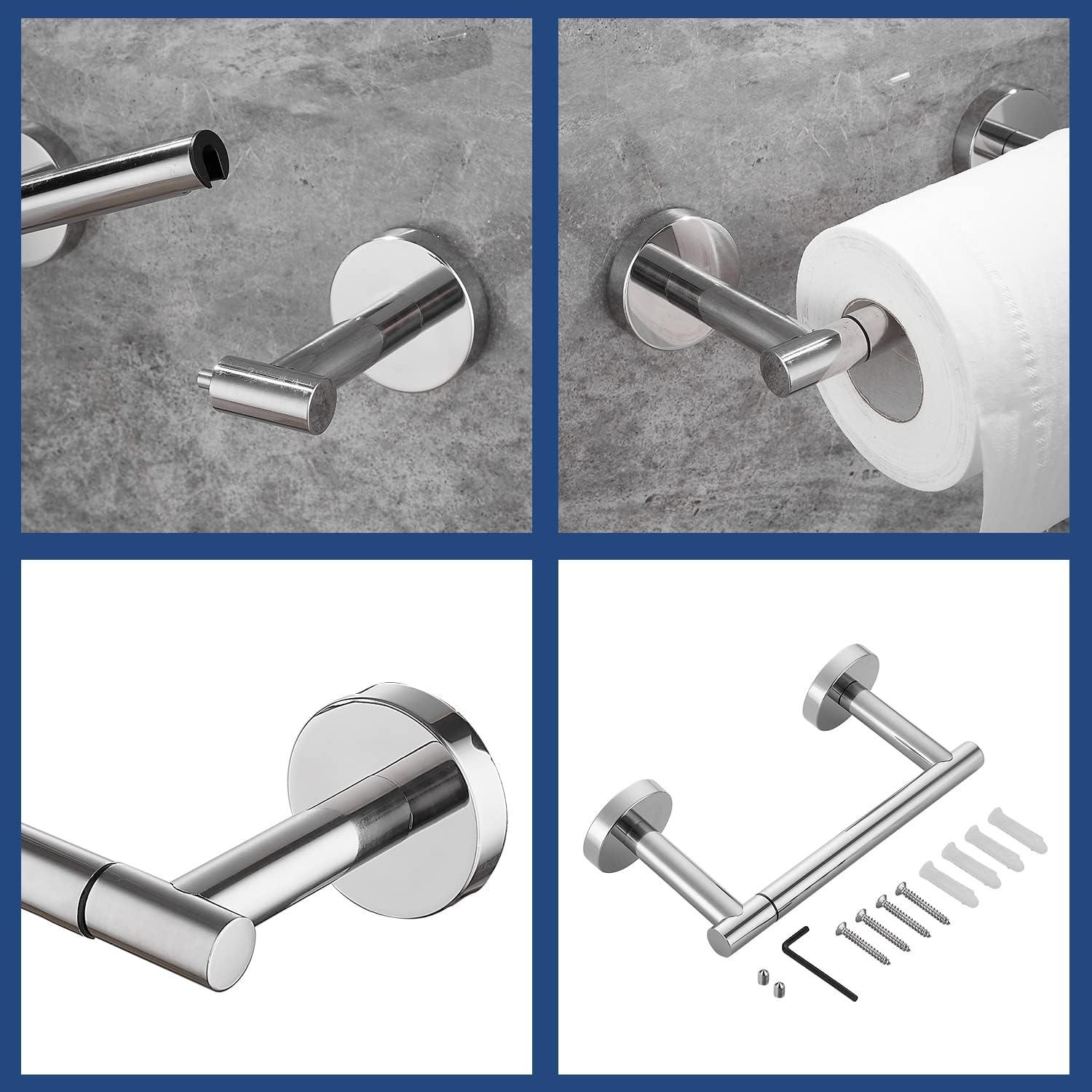 Polished Chrome Stainless Steel Wall Mounted Toilet Paper Holder