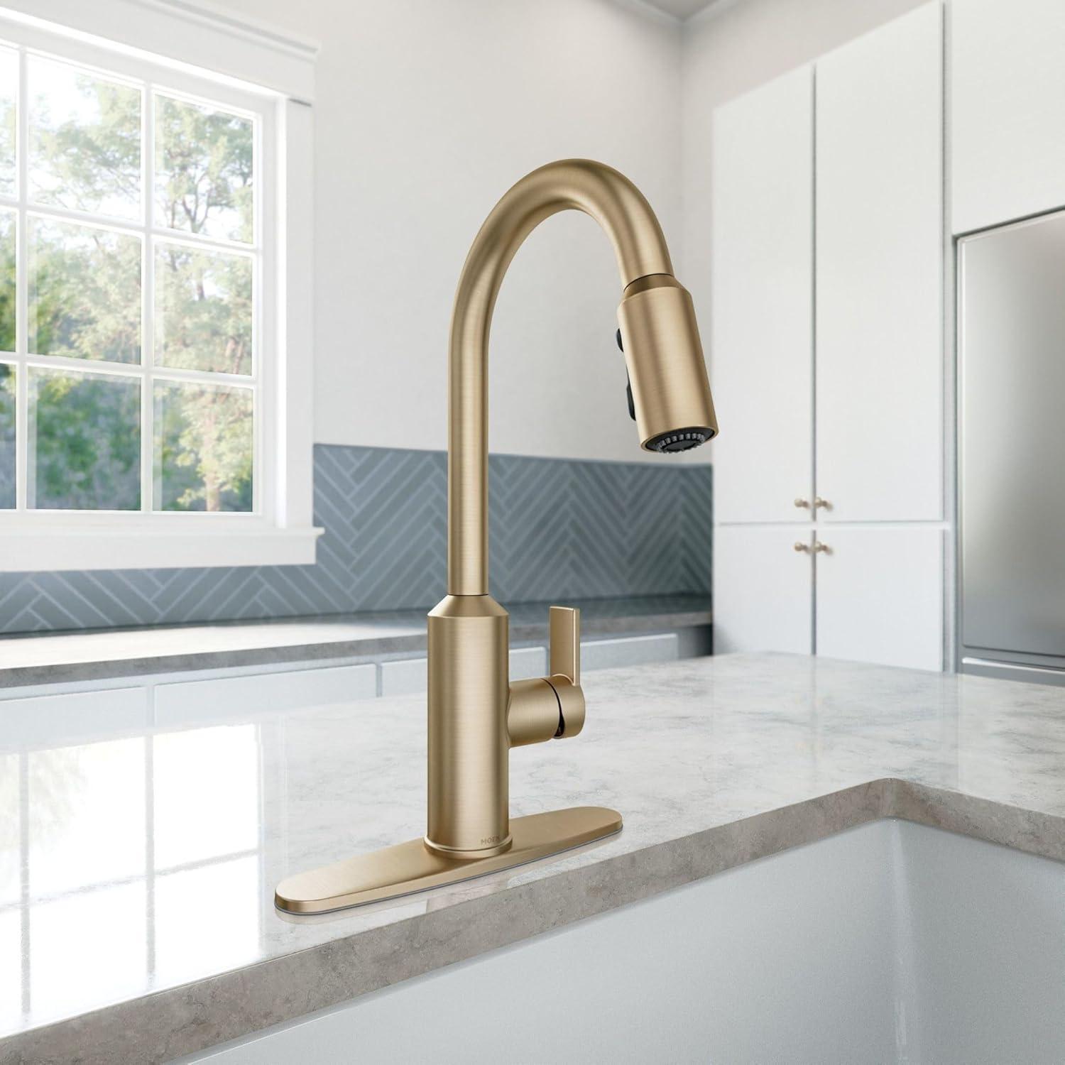 Brushed Nickel Single-Handle Pull-Out Spray Kitchen Faucet