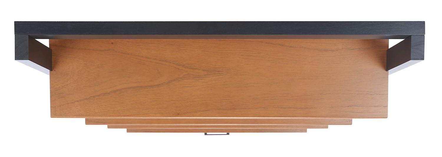 Vlad 3 Shelf 1 Door Etagere - ETG9405 - Natural/Charcoal - Safavieh