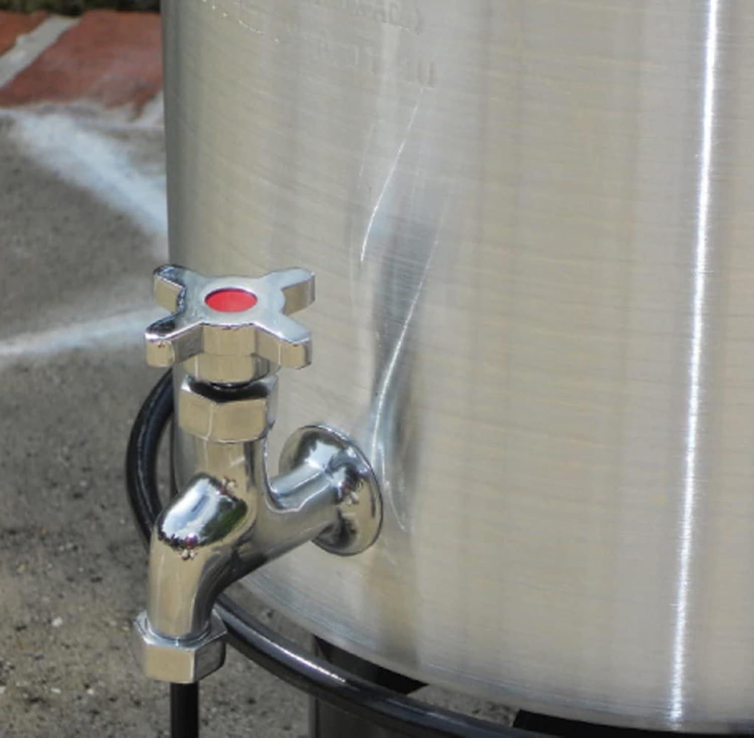King Kooker King Kooker 30 Qt. Aluminum Turkey Pot with Drain Spigot, Lid, Lifting Rack, and Lifting Hook