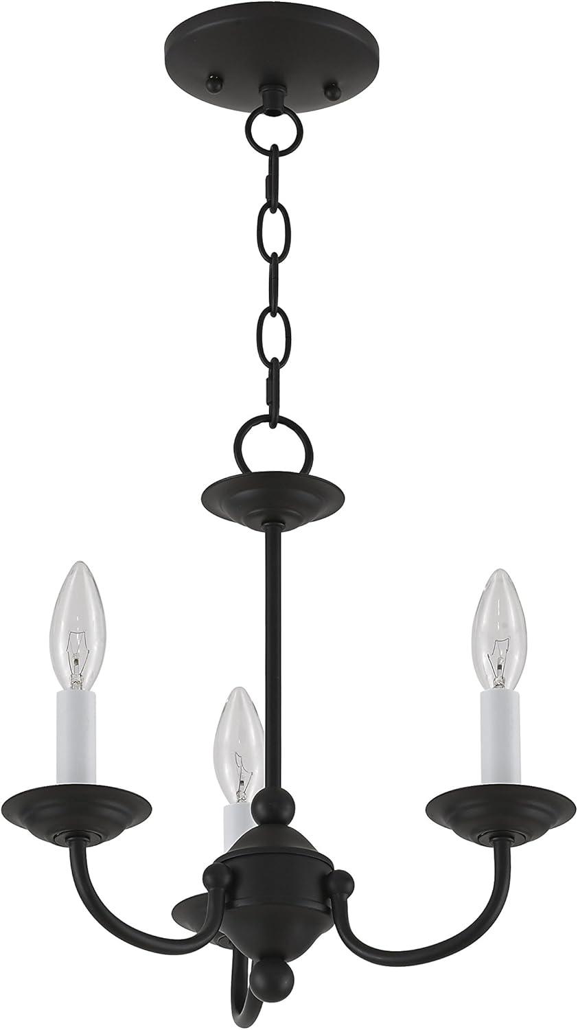 Livex Lighting Home Basics 3 - Light Chandelier in  Black