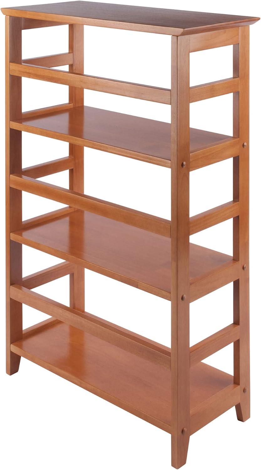 42" Honey Pine Wood 3-Tier Studio Bookshelf