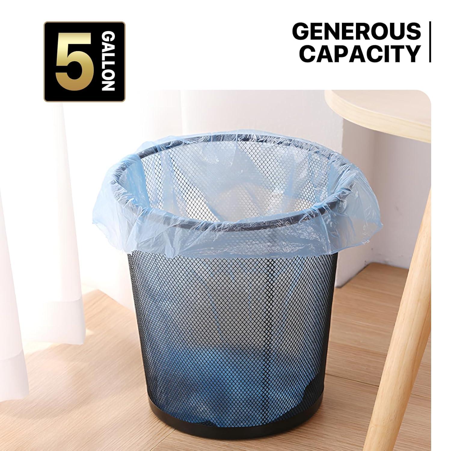 5 Gallon Mesh Trash Cans Wastebaskets Waste Basket Recycling Garbage Container Bin for Home Office (Set of 2)