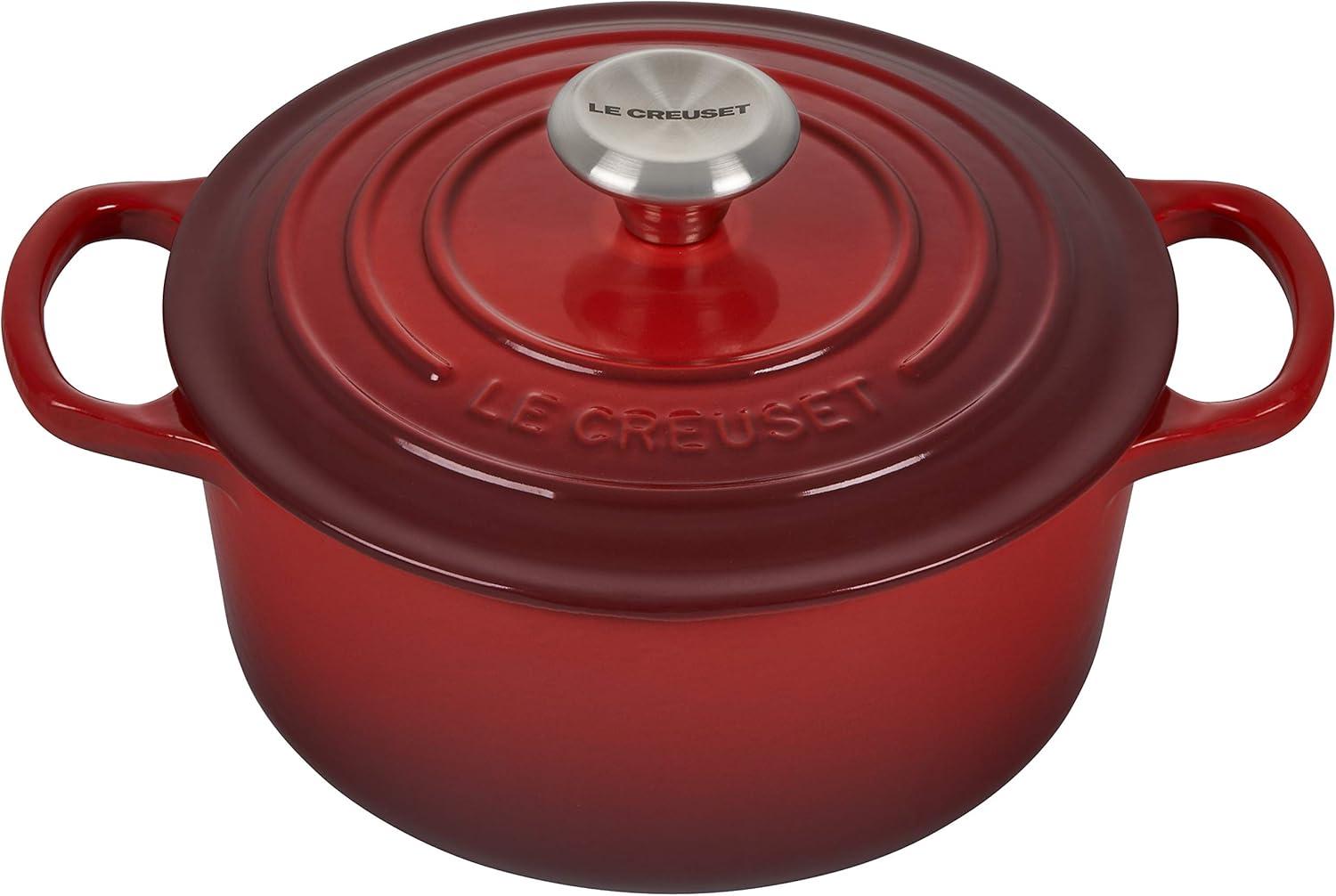 Cerise Enameled Cast Iron 3-Piece Cookware Set