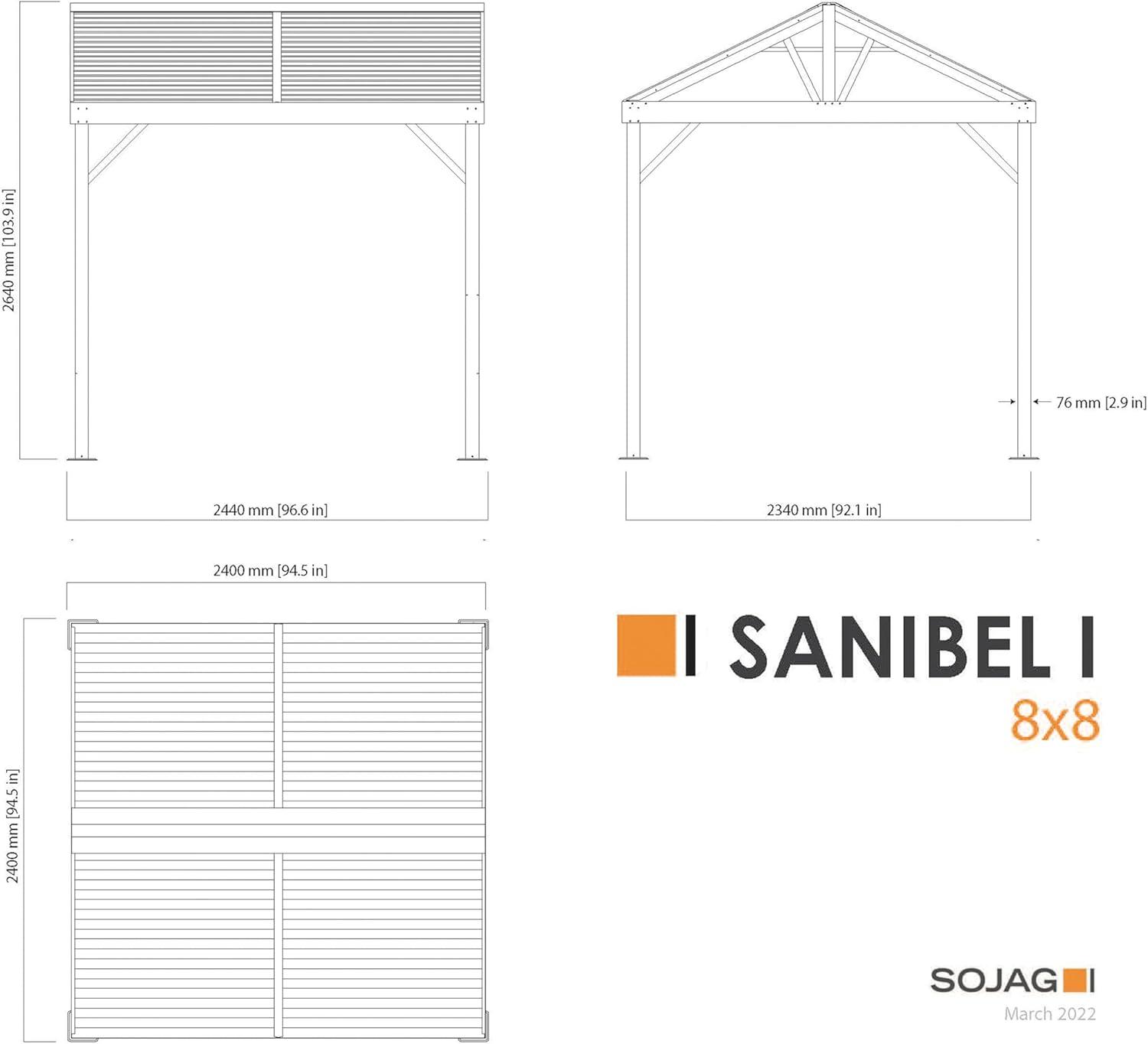 Sojag Sanibel I 8 ft. x 8 ft. Gazebo