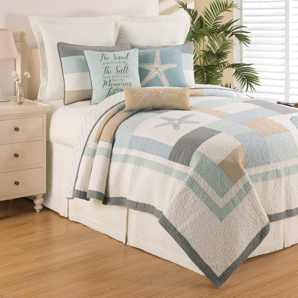 C&F Home Driftwood Shores Pieced Cotton Ocean Theme Quilt Set - Machine Washable