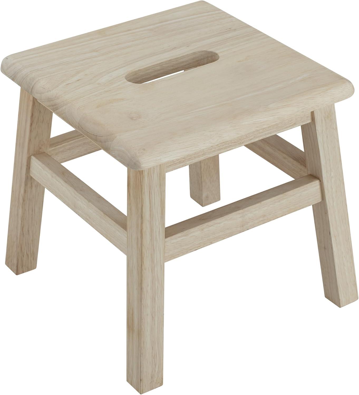 eHemco Solid Hardwood Step Stool, 12.25 Inches, Unfinished