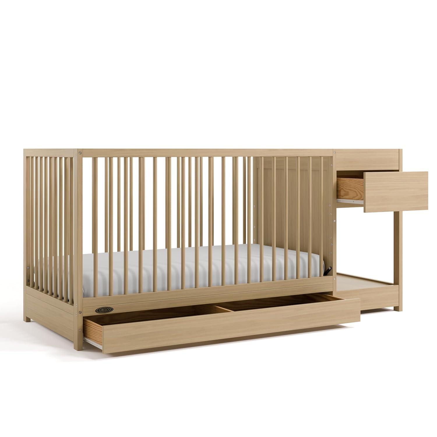 Teddi 4-in-1 Mini Convertible Crib with Mattress