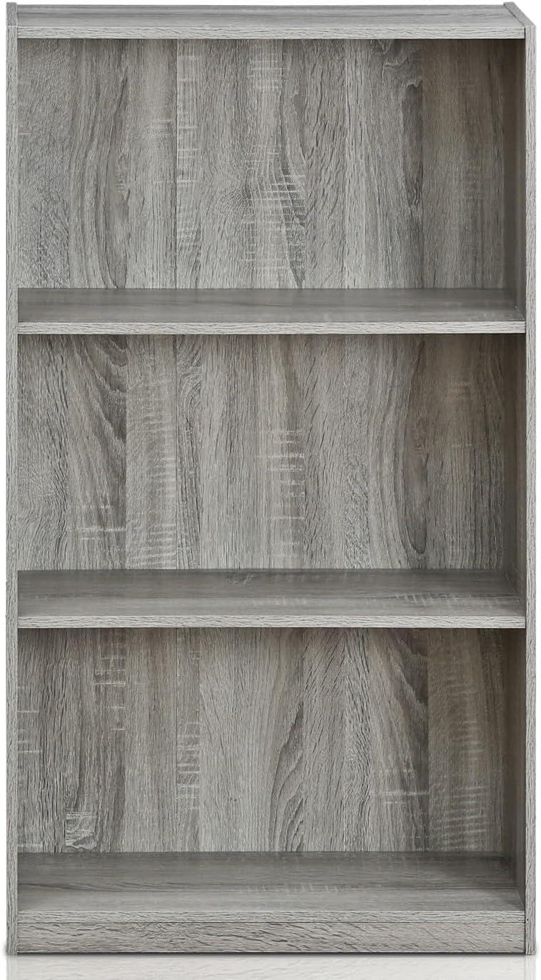 Furinno 3 Tier Storage Bookcase Open Shelf Display Cabinet,French Oak