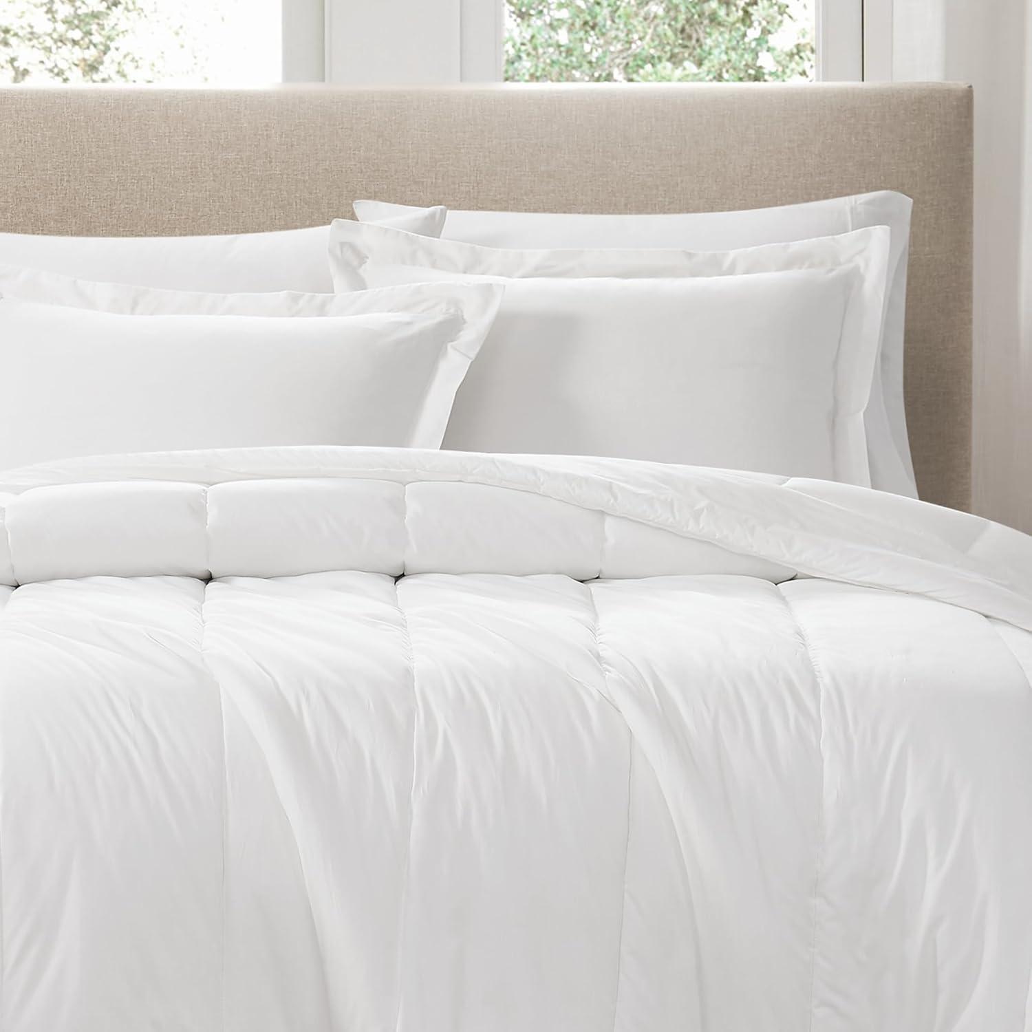 Brooklyn Loom 3pc Full/Queen Percale Comforter Set White