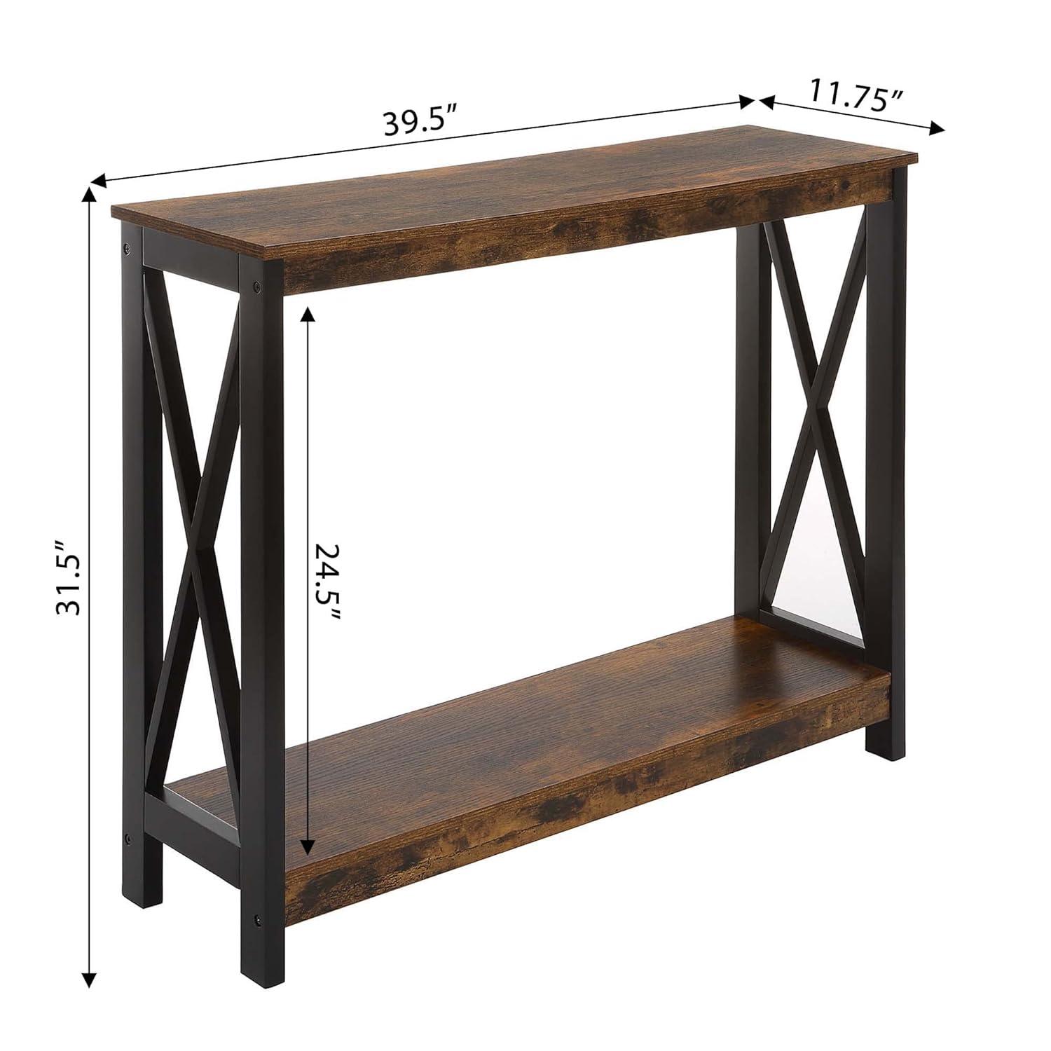 Convenience Concepts Oxford Console Table with Shelf, Coral