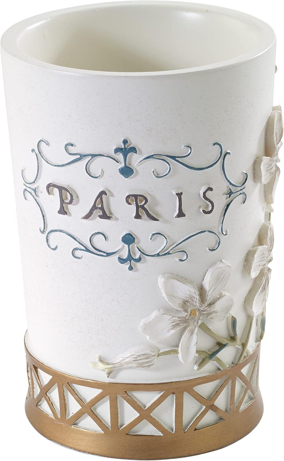 Paris Botanique Off-White and Gold Resin Tumbler