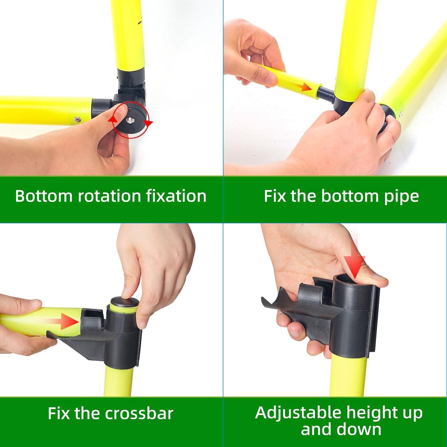 Adjustable Hurdles with Scale - Detachable Agility Training Equipment for Track, Soccer & Football, Indoor & Outdoor Use, Ideal for Athletic Jumping & Speed Drills