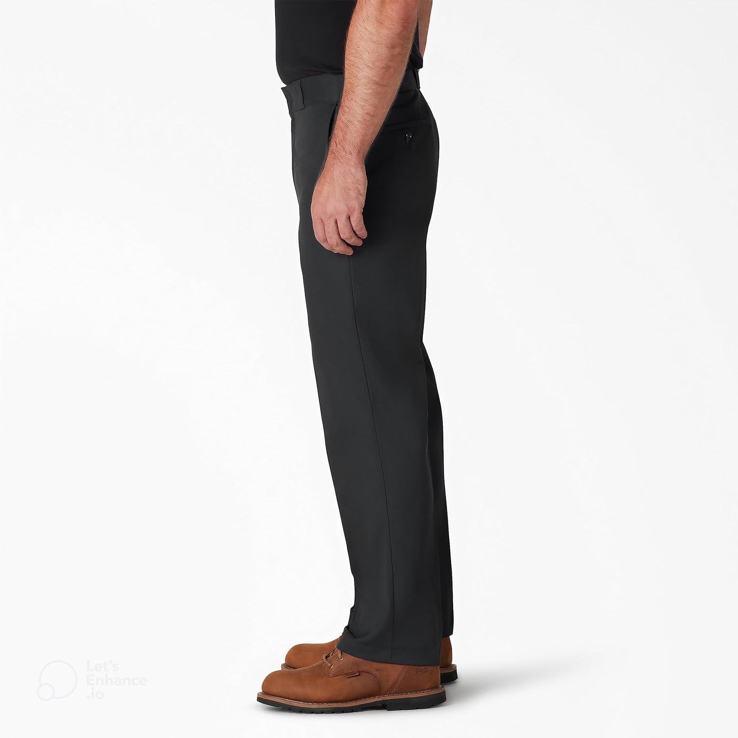 Men's Black High Rise Relaxed Fit Work Pants