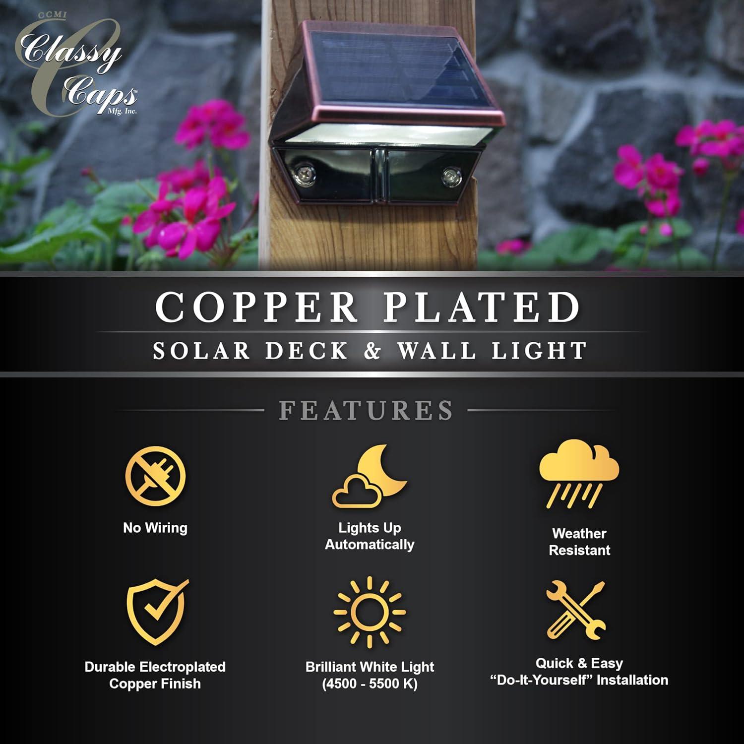 Solar Powered  Integrated LED Deck Light