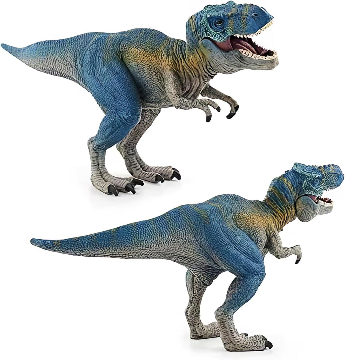 Large Blue and Yellow Realistic Dinosaur Figurine