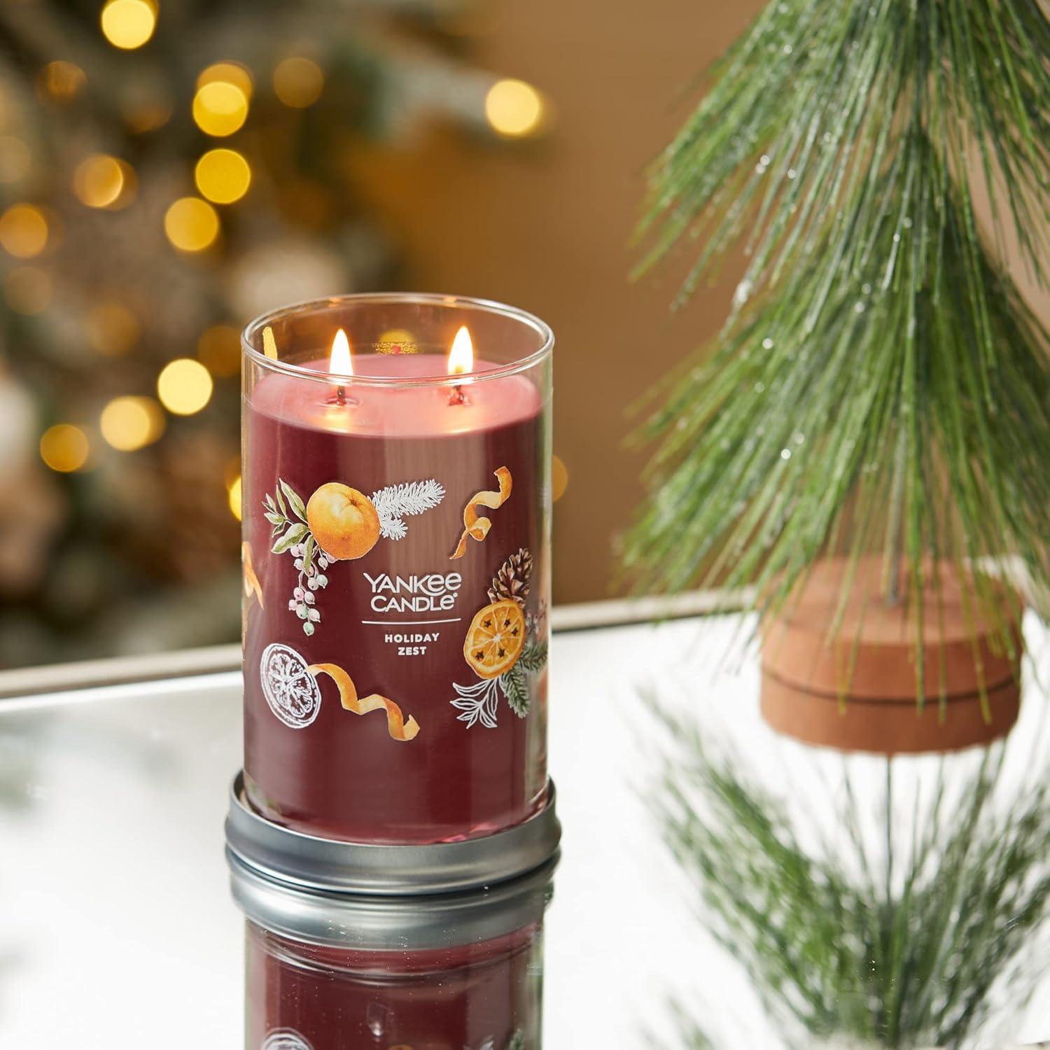 Holiday Zest 20oz White Soy Tumbler Candle