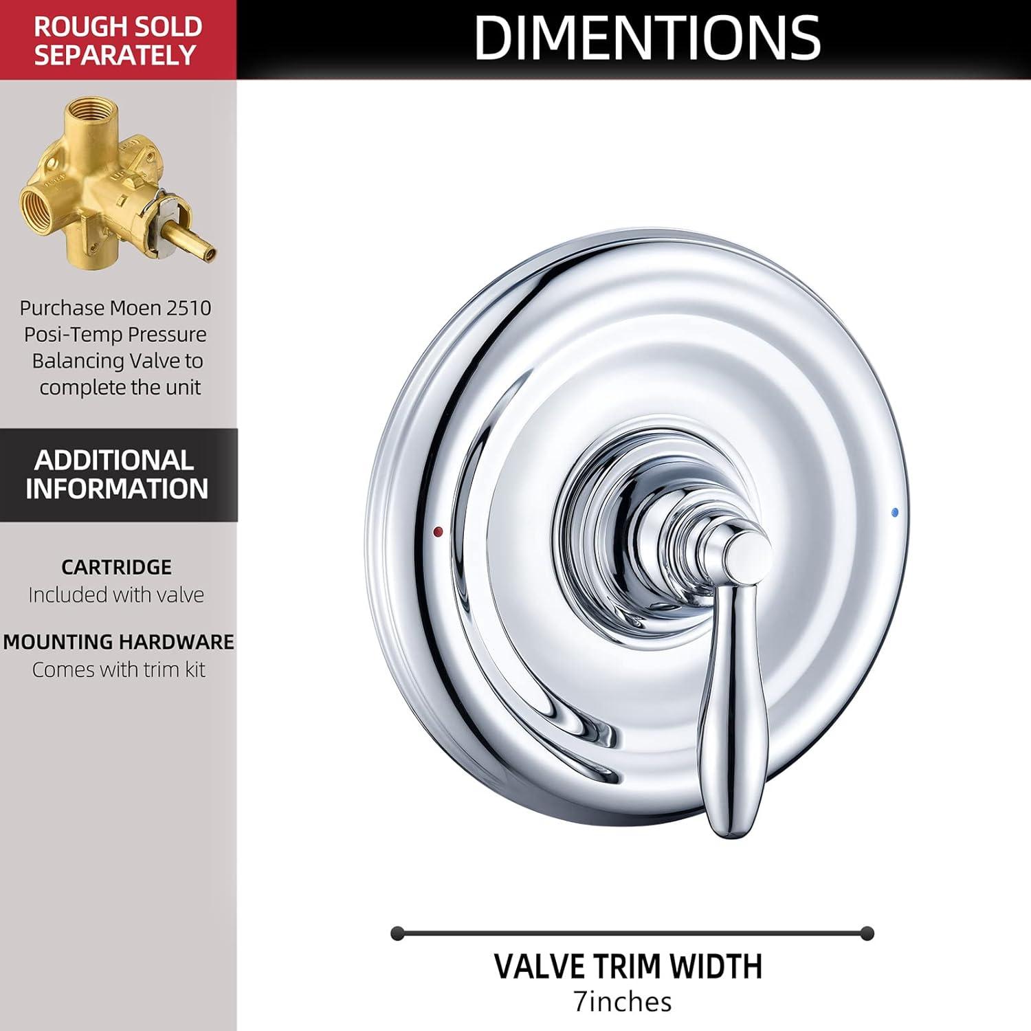 Moen Chateau Lever 1-Handle Shower Valve Trim Kit